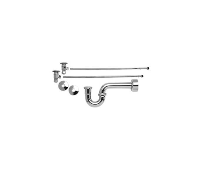 MOUNTAIN PLUMBING MT9100-NL DELUXE OVAL HANDLE LAVATORY ANGLE SUPPLY KIT WITH 1 1/4 INCH P-TRAP