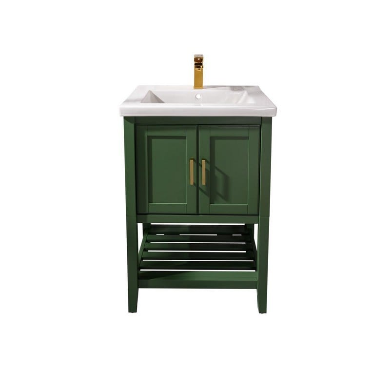 LEGION FURNITURE WLF9024-VG 24 INCH KD VOGUE GREEN SINK VANITY