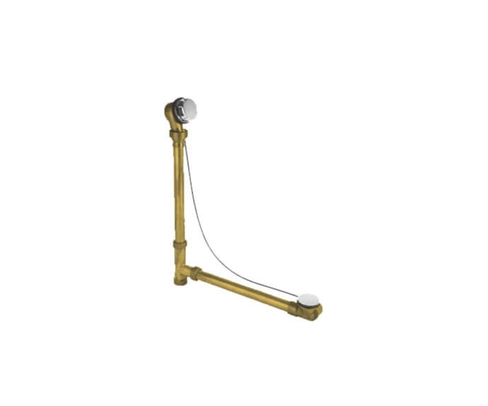 MOUNTAIN PLUMBING BDR20SBR45 BRASS BODY CABLE OPERATED BATH WASTE AND OVERFLOW DRAIN WITH PATENTED FLEXIBLE OVERFLOW NECK FOR 22 INCH TUB