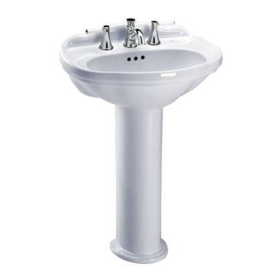 TOTO LPT754 WHITNEY 25 X 19 INCH PEDESTAL LAVATORY WITH SINGLE HOLE