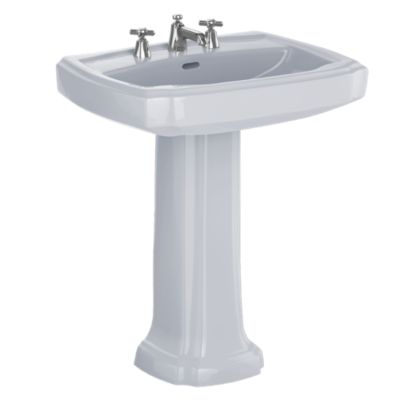 TOTO LPT970 GUINEVERE 27-1/8 X 19-7/8 INCH PEDESTAL LAVATORY WITH SINGLE HOLE FAUCET CENTER