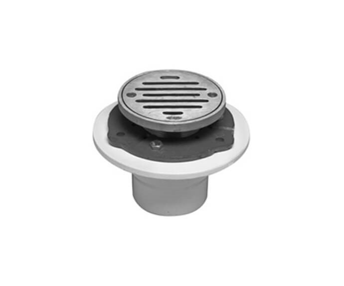 MOUNTAIN PLUMBING MT507A 4 INCH ABS ROUND COMPLETE SHOWER DRAIN