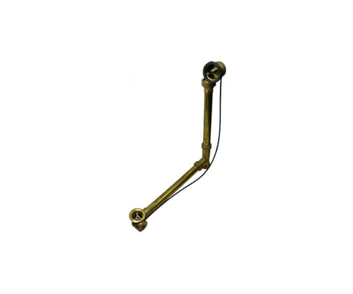 MOUNTAIN PLUMBING BDR20SBR22 BRASS BODY CABLE OPERATED BATH WASTE AND OVERFLOW BODY ONLY WITH PATENTED FLEXIBLE OVERFLOW NECK FOR 22 INCH TUB