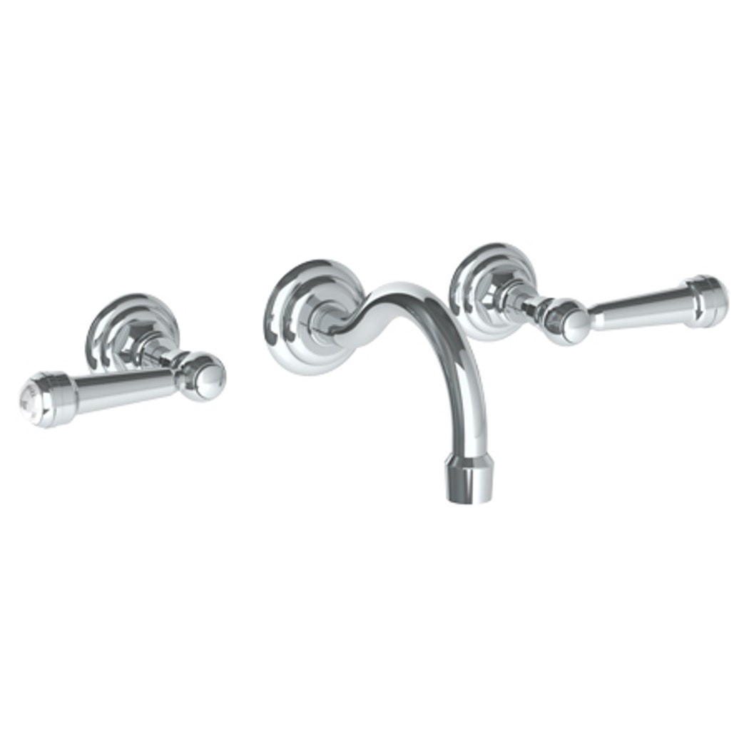 WATERMARK 206-2.2S PARIS THREE HOLES WALL MOUNT BATHROOM FAUCET WITH 6 1/8 INCH SPOUT REACH