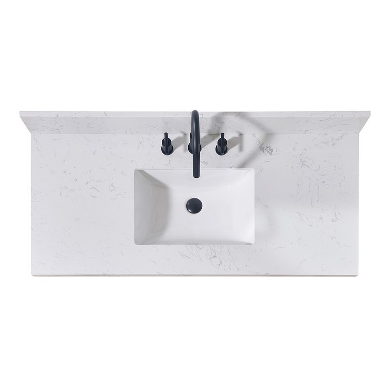 ALTAIR 75049-CTP-AW ODERZO 49 INCH STONE EFFECTS VANITY TOP WITH WHITE SINK - AOSTA WHITE