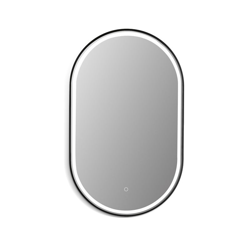 ALTAIR 756036-LED OLEGGIO 22 INCH OVAL FRAMED MODERN BATHROOM VANITY LED LIGHTED WALL MIRROR