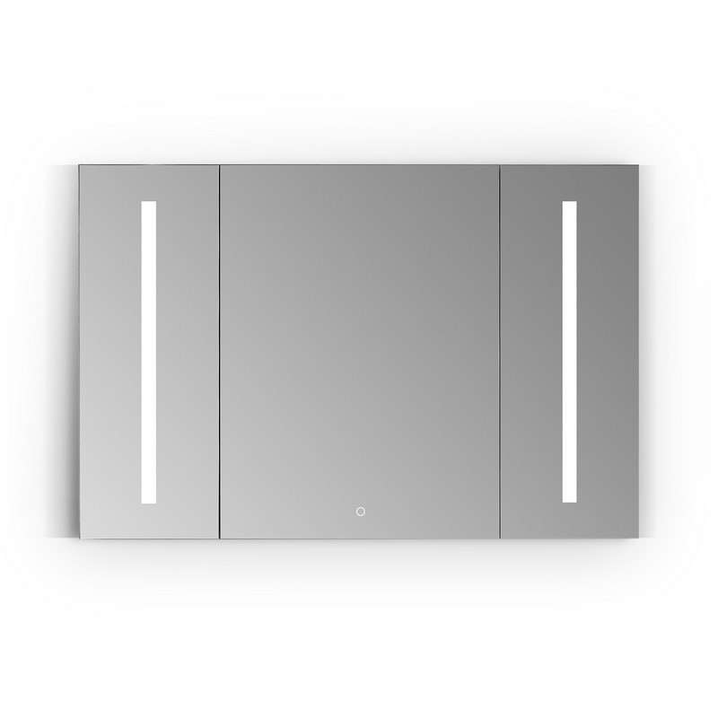 ALTAIR 758048-LED-MC CATOLA 48 INCH RECTANGLE FRAMELESS SURFACE-MOUNT OR RECESSED LED LIGHTED BATHROOM MEDICINE CABINET