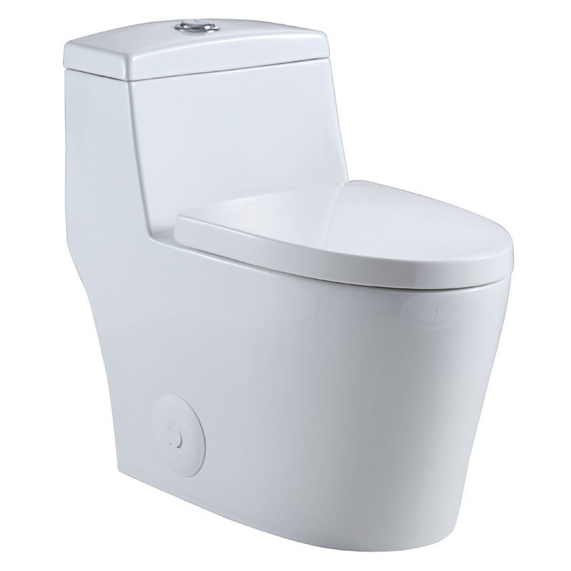 Simple Project One-Piece 0.8/1.28 GPF Dual Flush, Elongated Toilet