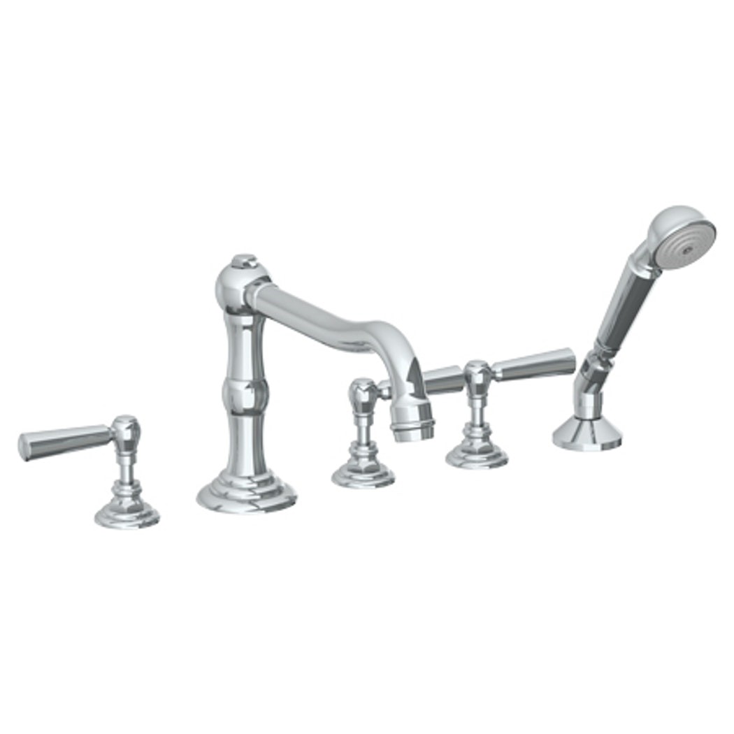 WATERMARK 206-8.1 PARIS 7 1/2 INCH FIVE HOLES DECK MOUNT WIDESPREAD TUB FILLER WITH HAND SHOWER