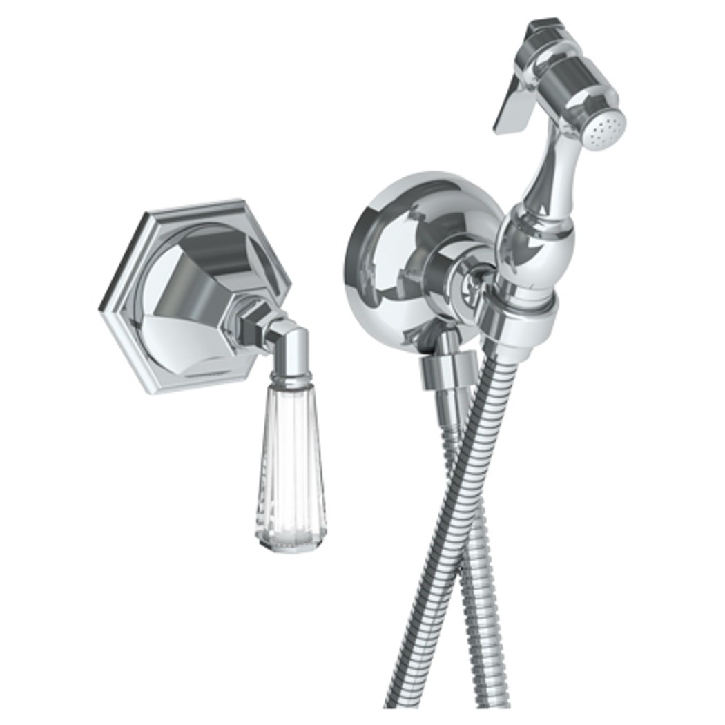 WATERMARK 314-4.4 BEVERLY 2 7/8 INCH WALL MOUNT BIDET SPRAY SET WITH MIXER AND 49 INCH HOSE