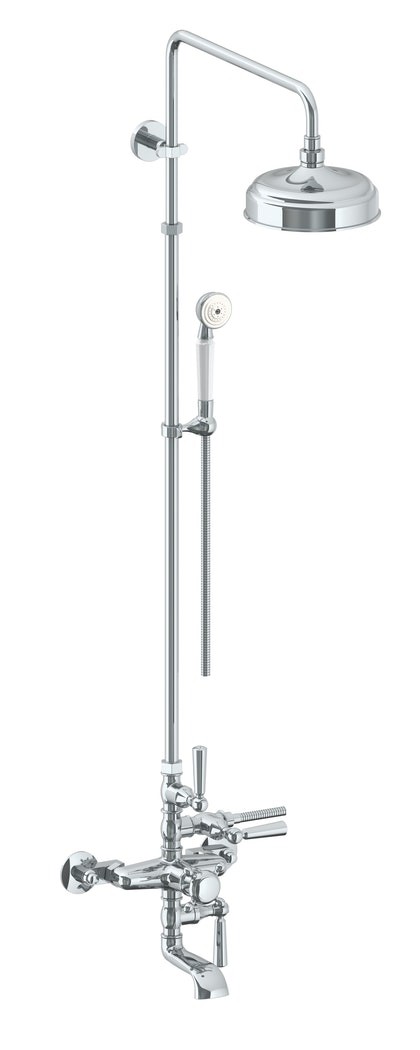 WATERMARK 321-EX9500 STRATFORD 62 3/4 INCH WALL MOUNT EXPOSED THERMOSTATIC TUB AND SHOWER WITH HAND SHOWER SET