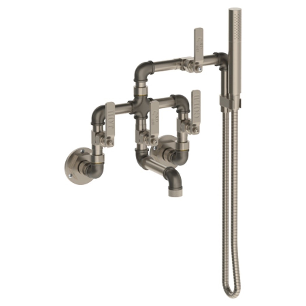 WATERMARK 38-5.2-K-EV4 ELAN VITAL 5 1/2 INCH TWO HOLES WALL MOUNT EXPOSED TUB FILLER WITH HAND SHOWER