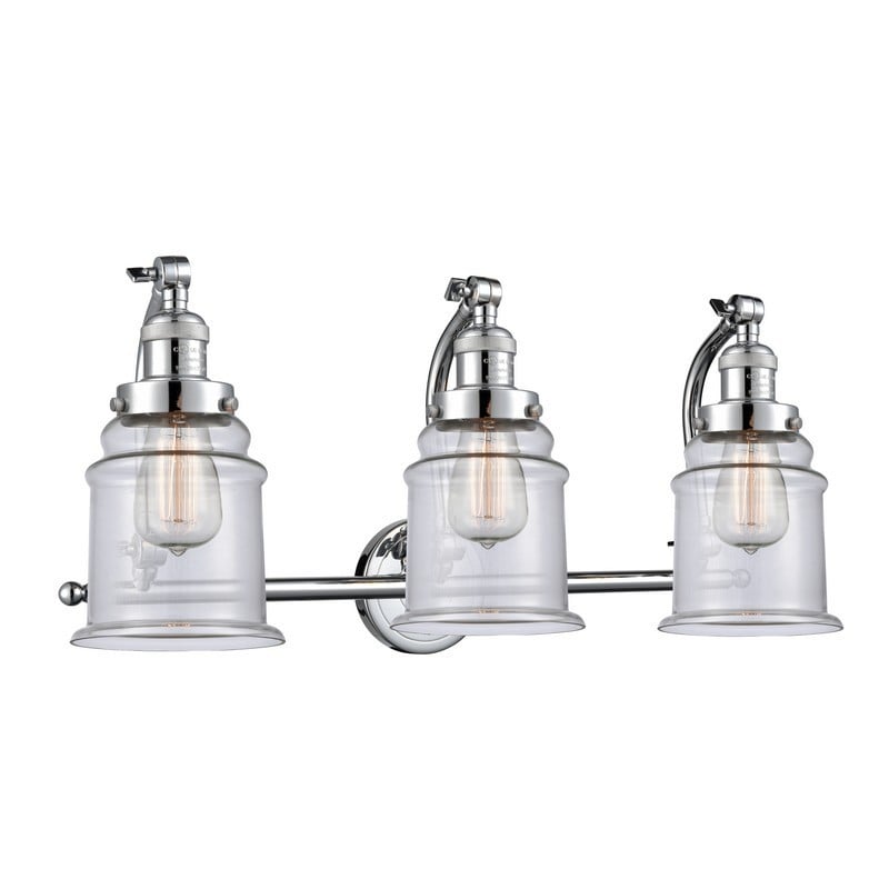 INNOVATIONS LIGHTING 515-3W-G182 FRANKLIN RESTORATION CANTON 28 INCH THREE LIGHT WALL MOUNT SEEDY GLASS VANITY LIGHT