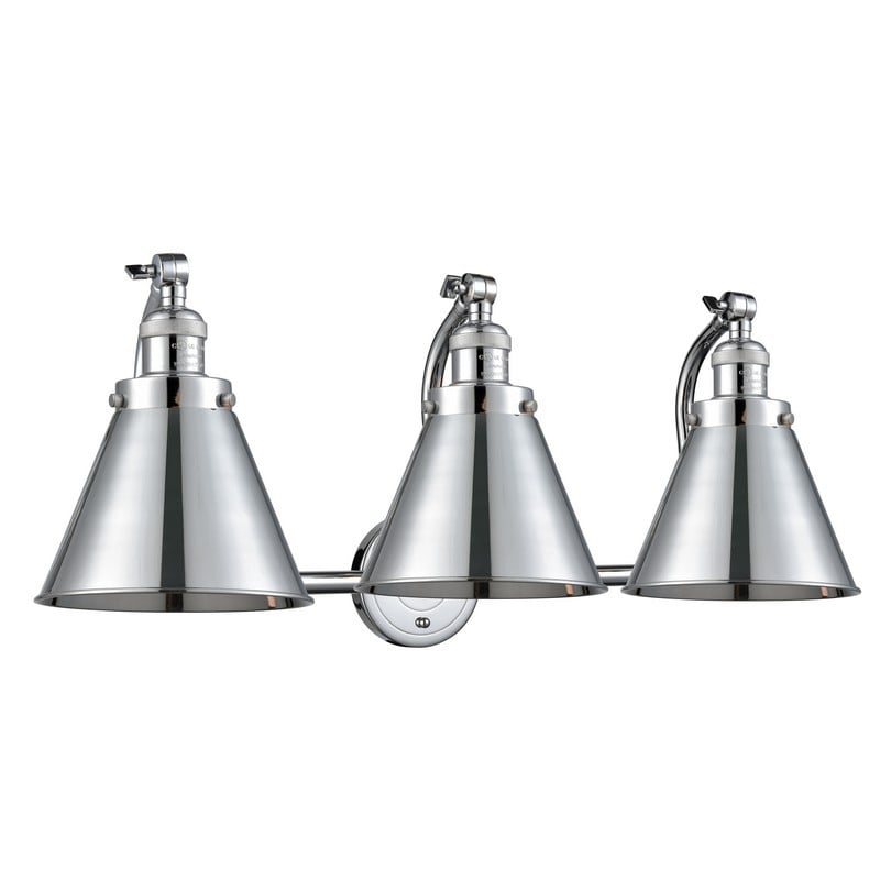 INNOVATIONS LIGHTING 515-3W-M13 FRANKLIN RESTORATION APPALACHIAN 3 LIGHT 28 INCH WALL MOUNT VANITY LIGHT