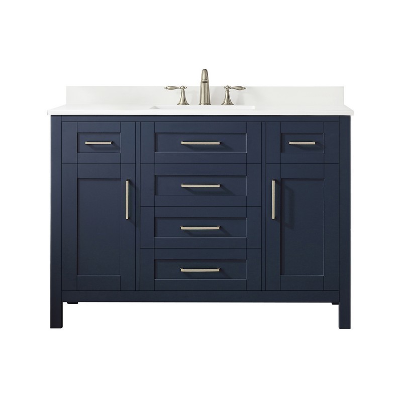 OVE DECORS 15VVA-TAHO48-045EI TAHOE 48 INCH MIDNIGHT BLUE VANITY WITH WHITE CULTURED MARBLE COUNTERTOP