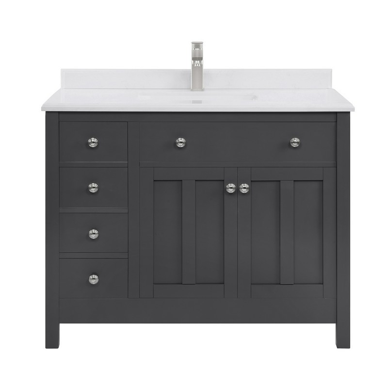 OVE DECORS 15VVC-BOST42-038EI BOSTON 42 INCH VANITY IN DARK CHARCOAL WITH FAUCET