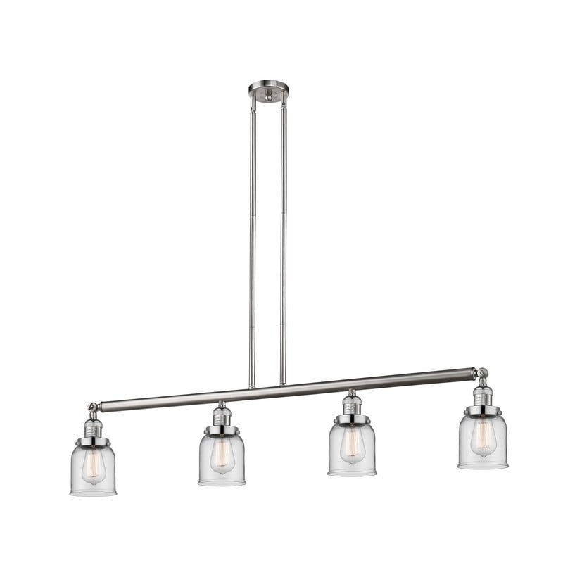 INNOVATIONS LIGHTING 214-G52 FRANKLIN RESTORATION SMALL BELL 4 LIGHT 49 5/8 INCH CLEAR GLASS ISLAND LIGHT