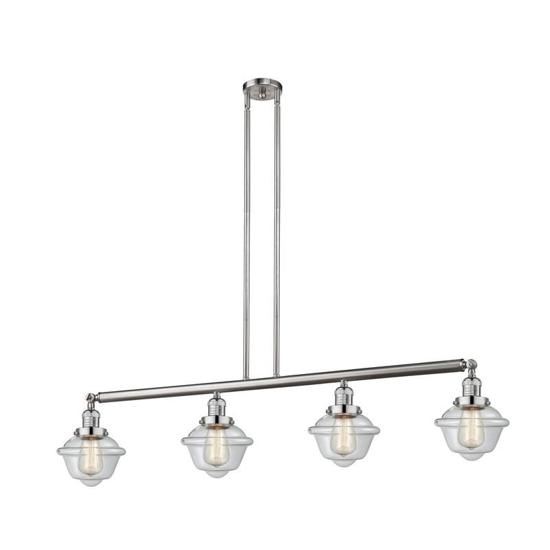 INNOVATIONS LIGHTING 214-G532 FRANKLIN RESTORATION SMALL OXFORD 4 LIGHT 52 1/8 INCH CLEAR GLASS ISLAND LIGHT