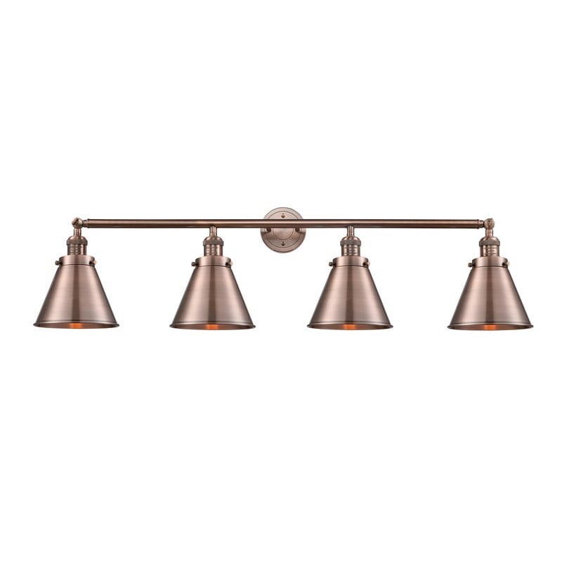 INNOVATIONS LIGHTING 215-M13 FRANKLIN RESTORATION APPALACHIAN 4 LIGHT 43 3/4 INCH METAL SHADE VANITY LIGHT