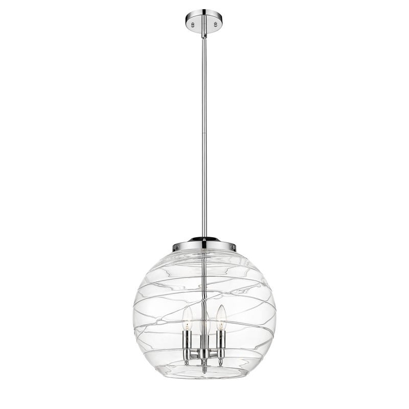 INNOVATIONS LIGHTING 221-3S-G1213-16 DECO SWIRL BALLSTON 15 3/4 INCH 3 LIGHT CEILING MOUNT PENDANT