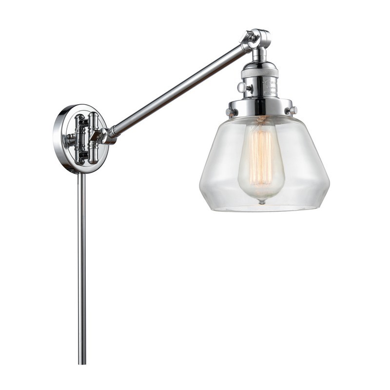 INNOVATIONS LIGHTING 237-G172 FRANKLIN RESTORATION FULTON 8 INCH ONE LIGHT UP OR DOWN CLEAR GLASS SWING ARM LIGHT
