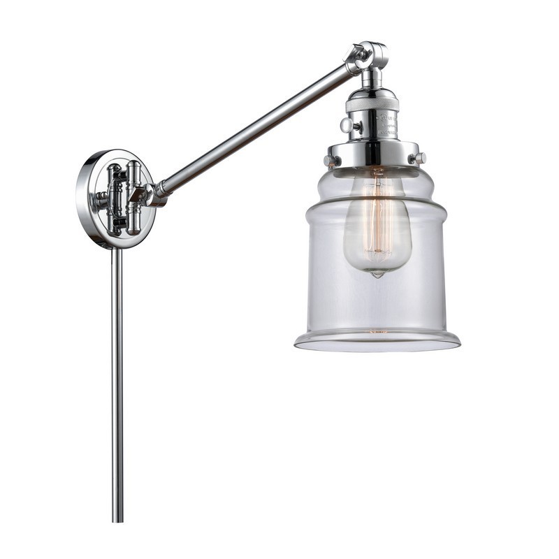 INNOVATIONS LIGHTING 237-G182 FRANKLIN RESTORATION CANTON 8 INCH ONE LIGHT UP OR DOWN CLEAR GLASS SWING ARM LIGHT