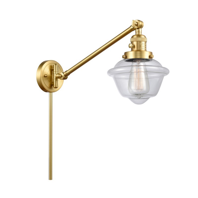 INNOVATIONS LIGHTING 237-G532 FRANKLIN RESTORATION SMALL OXFORD 8 INCH ONE LIGHT UP OR DOWN CLEAR GLASS SWING ARM LIGHT