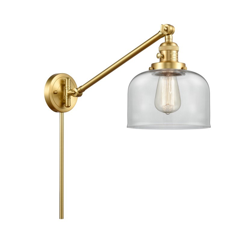 INNOVATIONS LIGHTING 237-G72 FRANKLIN RESTORATION LARGE BELL 8 INCH ONE LIGHT UP OR DOWN CLEAR GLASS SWING ARM LIGHT
