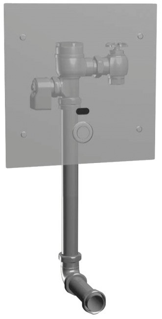 SLOAN 3520020 CROWN 152-1.28 ESS SWB 1.28 GPF REAR SPUD SINGLE FLUSH CONCEALED SENSOR-OPERATED HARDWIRED WATER CLOSET FLUSHOMETER WITH ELECTRICAL OVERRIDE AND SMALL WALL BOX - ROUGH BRASS