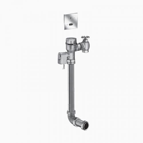 SLOAN 3520030 CROWN 152-1.28 ESS 1.28 GPF REAR SPUD SINGLE FLUSH CONCEALED SENSOR-OPERATED HARDWIRED WATER CLOSET FLUSHOMETER WITH ELECTRICAL OVERRIDE - ROUGH BRASS