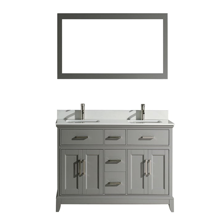 VANITY ART VA1060D 60 INCH DOUBLE SINK BATHROOM VANITY SET WITH MARBLE TOP, SOFT CLOSING DOORS AND DRAWERS