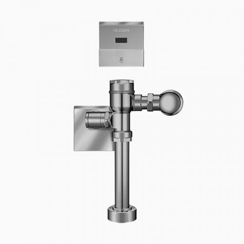 SLOAN 3420010 CROWN II 111-1.28 ESS 1.28 GPF TOP SPUD SINGLE FLUSH EXPOSED SENSOR HARDWIRED WATER CLOSET FLUSHOMETER WITH ELECTRICAL OVERRIDE - POLISHED CHROME