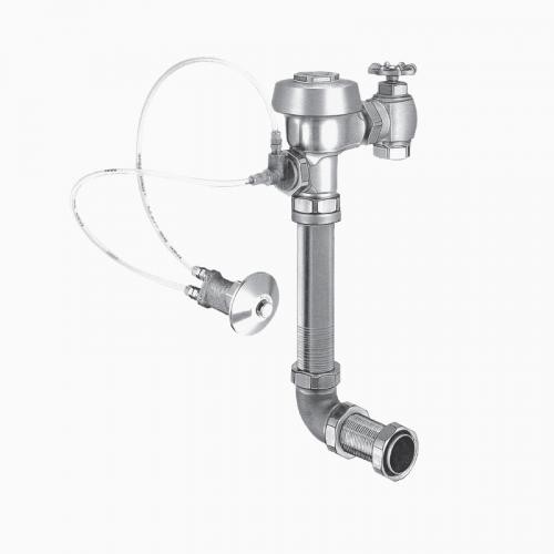 SLOAN 3918152 ROYAL 9603-1.6 AFD MBPM 1.6 GPF REAR SPUD SINGLE FLUSH CONCEALED MANUAL WATER CLOSET HYDRAULIC FLUSHOMETER WITH ANTI-FLOOD DEVICE AND METAL BUTTON PANEL MOUNT PUSH BUTTON - ROUGH BRASS