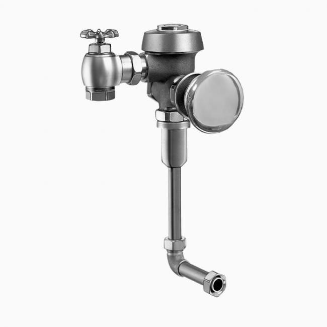 SLOAN 3919032 ROYAL 613 7 3/4 LDIM L3 1.5 GPF TOP SPUD SINGLE FLUSH CONCEALED MANUAL URINAL PWT FLUSHOMETER WITH 3 INCH METAL OSCILLATING PUSH BUTTON - ROUGH BRASS
