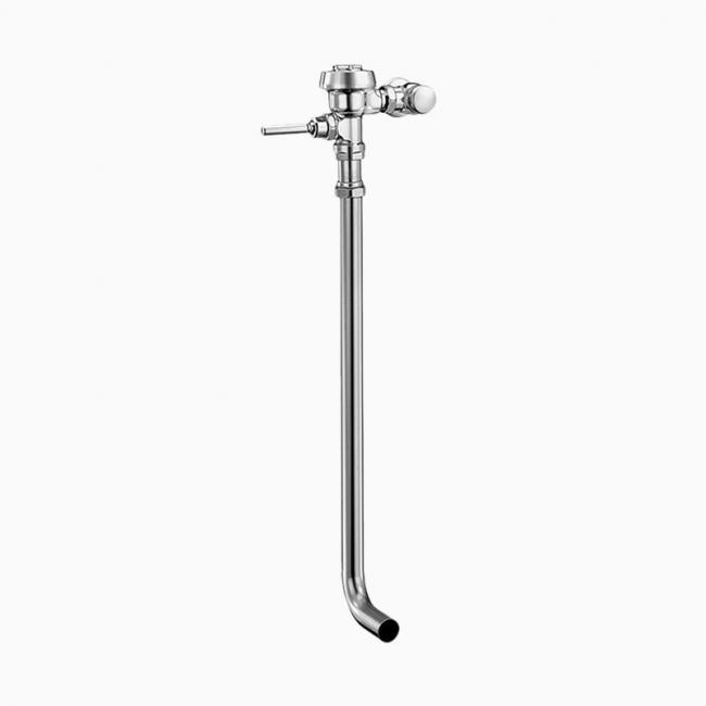SLOAN 3910841 ROYAL 137 YJ 3.5 GPF REAR SPUD SINGLE FLUSH EXPOSED MANUAL WATER CLOSET SQUAT TOILET FLUSHOMETER WITH SPLIT RING PIPE SUPPORT - POLISHED CHROME