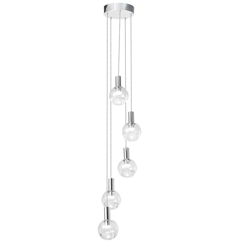 VONN VAC3185 SIENNA 5-LIGHT INTEGRATED LED CHANDELIER LIGHTING FIXTURE WITH GLOBE SHADES