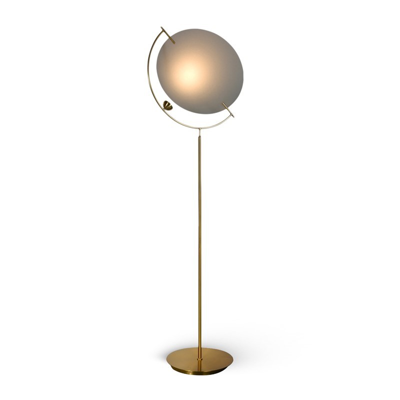 VONN VAF5241AB ARTISAN COMO 17 INCH HEIGHT INTEGRATED LED FLOOR LAMP WITH SILVER SHADE - ANTIQUE BRASS