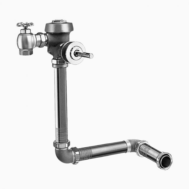 SLOAN 3011363 ROYAL 143 8 3/4 LDIM L3 3.5 GPF REAR SPUD SINGLE FLUSH CONCEALED MANUAL WATER CLOSET FLUSHOMETER WITH 3 INCH METAL OSCILLATING PUSH BUTTON - ROUGH BRASS