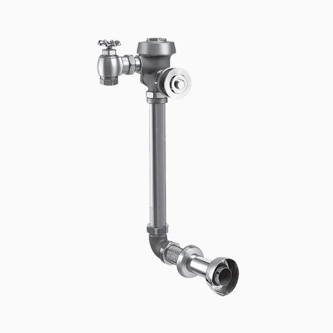 SLOAN 3011783 ROYAL 154 10 3/4 LDIM L3 3.5 GPF REAR SPUD SINGLE FLUSH CONCEALED MANUAL WATER CLOSET FLUSHOMETER WITH 3 INCH METAL OSCILLATING PUSH BUTTON - ROUGH BRASS