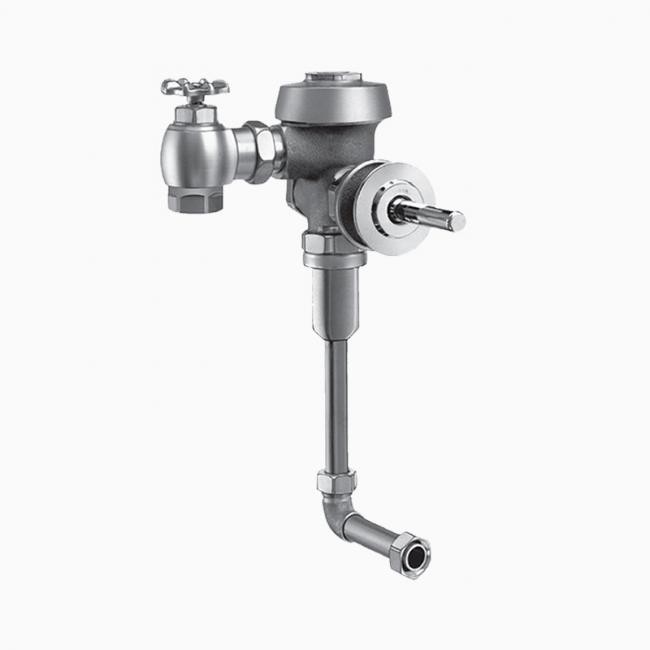 SLOAN 3913180 ROYAL 195 6 3/4 LDIM E 1.5 GPF REAR SPUD SINGLE FLUSH CONCEALED MANUAL URINAL FLUSHOMETER WITH 1 INCH STRAIGHT CONTROL STOP - ROUGH BRASS