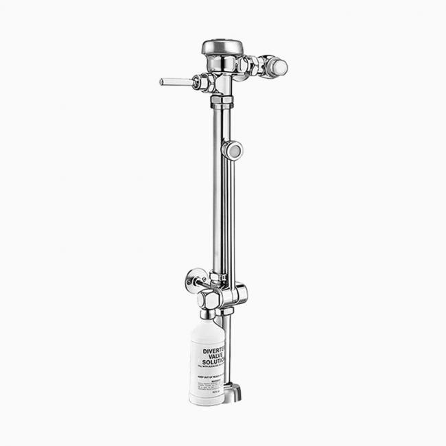 SLOAN 3789621 BPW 1105 1.6 GPF TOP SPUD SINGLE FLUSH EXPOSED MANUAL WATER CLOSET BEDPAN WASHER FLUSHOMETER WITH DEOSEPTIC UNIT - POLISHED CHROME