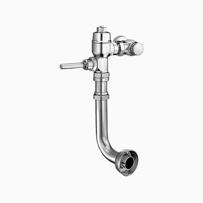 SLOAN 3140814 NAVAL 120 ADJ GJ E 3.5 GPF REAR SPUD SINGLE FLUSH EXPOSED MANUAL WATER CLOSET FLUSHOMETER WITH ADJUSTABLE GROUND JOINT AND 1 INCH STRAIGHT CONTROL STOP - POLISHED CHROME