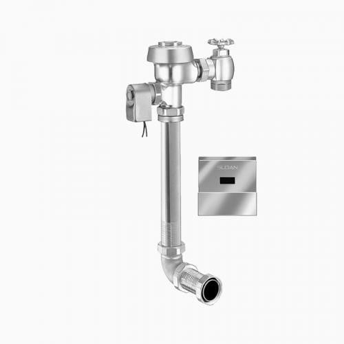 SLOAN 3453060 ROYAL 190-1 2-10 3/4 LDIM ESS TMO SWB 1.0 GPF REAR SPUD SINGLE FLUSH CONCEALED SENSOR HARDWIRED URINAL FLUSHOMETER WITH TRUE MECHANICAL OVERRIDE AND SMALL WALL BOX - ROUGH BRASS