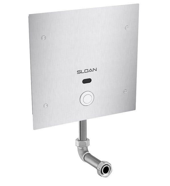 SLOAN 3453254 ROYAL 195-1 2-10 3/4 LDIM SWB ESS 1.0 GPF REAR SPUD SINGLE FLUSH CONCEALED SENSOR HARDWIRED URINAL FLUSHOMETER WITH ELECTRICAL OVERRIDE AND SMALL WALL BOX - ROUGH BRASS