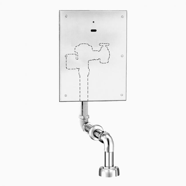 SLOAN 3771616 153-1.28 2-10 3/4 LDIM DFB WB ESS 1.28 GPF REAR SPUD SINGLE FLUSH CONCEALED SENSOR HARDWIRED WATER CLOSET FLUSHOMETER WITH WALL BOX AND DUAL-FILTERED FIXED BYPASS DIAPHRAGM - ROUGH BRASS