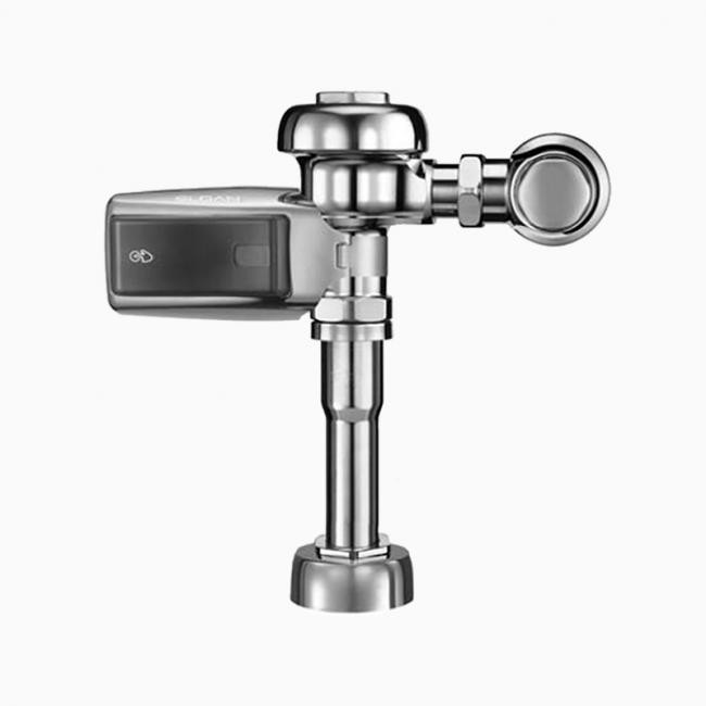 SLOAN 3772415 180 DFB SMOOTH 3.5 GPF TOP SPUD SINGLE FLUSH HARDWIRED EXPOSED SENSOR HARDWIRED URINAL FLUSHOMETER WITH DUAL-FILTERED FIXED BYPASS DIAPHRAGM - POLISHED CHROME
