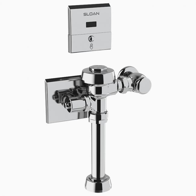 SLOAN 3910006 ROYAL 111 ESS XYV 1.6 GPF TOP SPUD SINGLE FLUSH EXPOSED SENSOR HARDWIRED WATER CLOSET FLUSHOMETER WITH ELECTRICAL OVERRIDE AND LESS VACUUM BREAKER - POLISHED CHROME