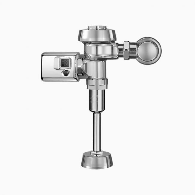 SLOAN 3912694 ROYAL 186 SMO 0.25-DBP OR 0.25 GPF TOP SPUD SINGLE FLUSH EXPOSED SENSOR URINAL FLUSHOMETER WITH ELECTRICAL OVERRIDE AND DUAL-FILTERED BYPASS - POLISHED CHROME