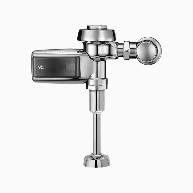SLOAN 3912695 ROYAL 186-0.25 DBP SMOOTH 0.25 GPF TOP SPUD SINGLE FLUSH EXPOSED SENSOR URINAL FLUSHOMETER WITH DUAL FILTERED BYPASS - POLISHED CHROME