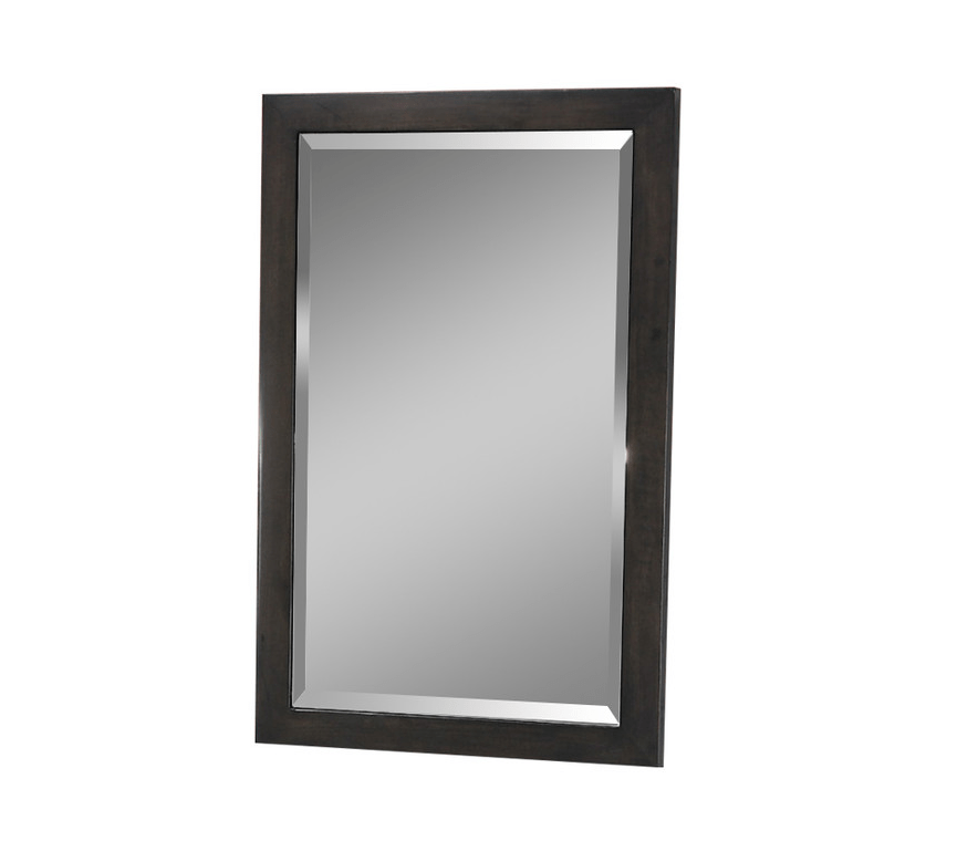 INFURNITURE IN3200-24M-BR 34 x 22 INCH WOOD FRAMED MIRROR IN BROWN